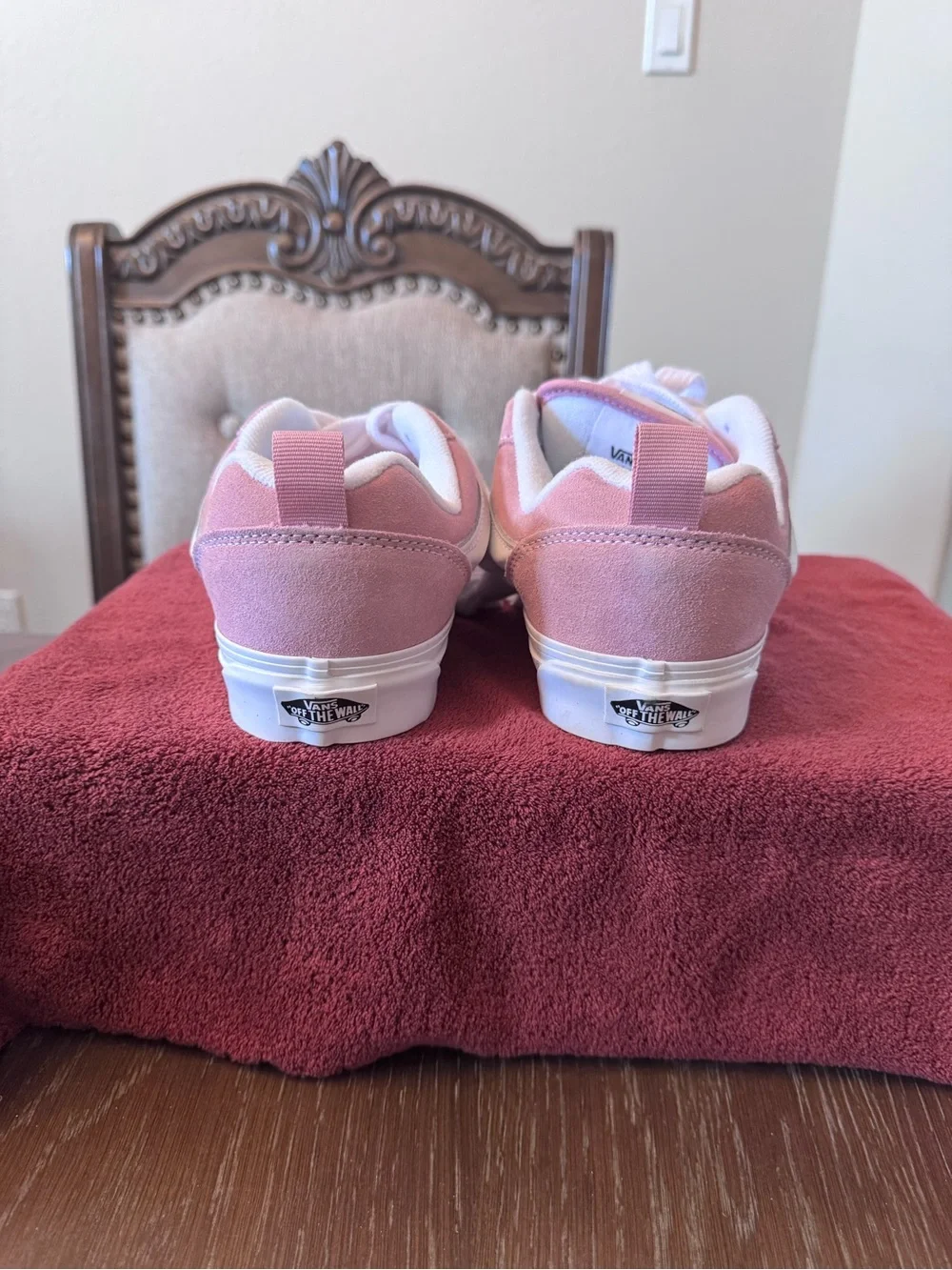 6.5 Women’s Pink Lace-Up Vans Sneakers - Classic Side Stripe